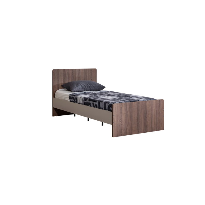 Hanah Home Milano Cama Individual Crema y Marrón